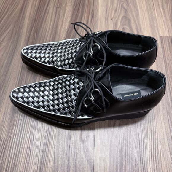 DSQUARED2 Rare Runway Lace Up Shoes Black Silver EU 41.5 main image 13